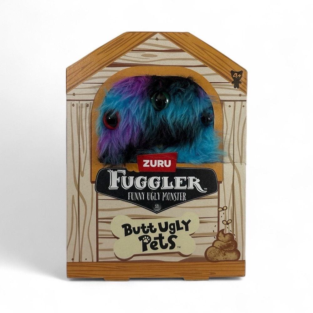 New Fuggler Butt Ugly Pets Reek-O Black Pink Blue Cat‎ Funny Monsters 9" Plush